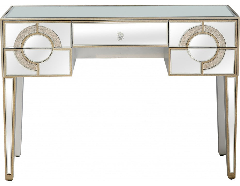 Antiqued Crystal Console Table