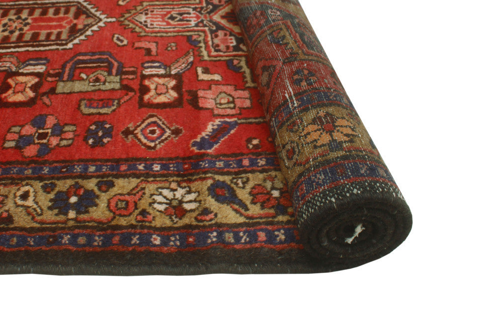Fine Vintage Distressed Shepard Rust/Brown Runner, 3'6x9'9