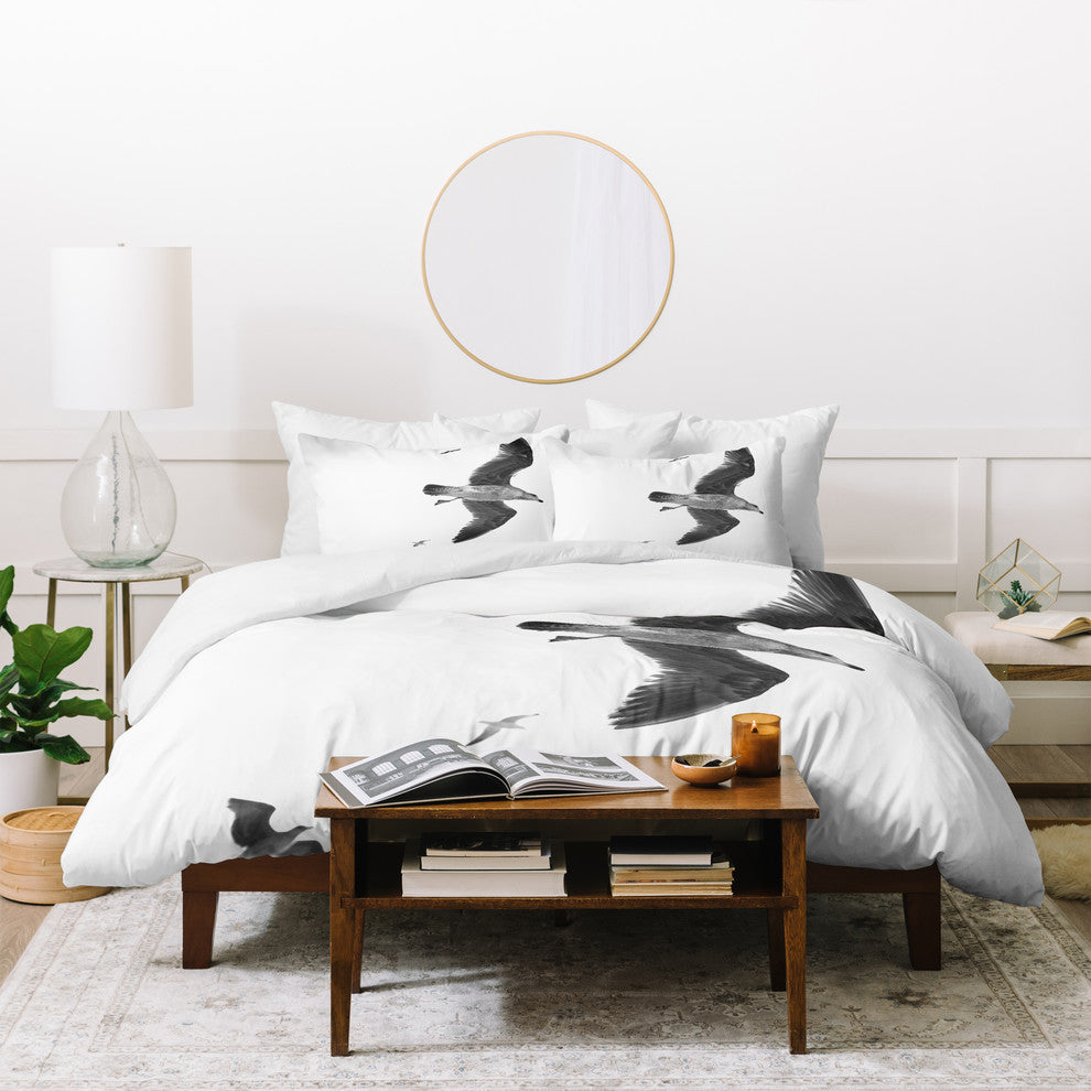 Lisa Argyropoulos Flight of Fancy Monochrome Duvet Cover Set, King