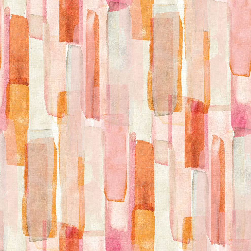 Pink Watercolor Glass Peel & Stick Wallpaper