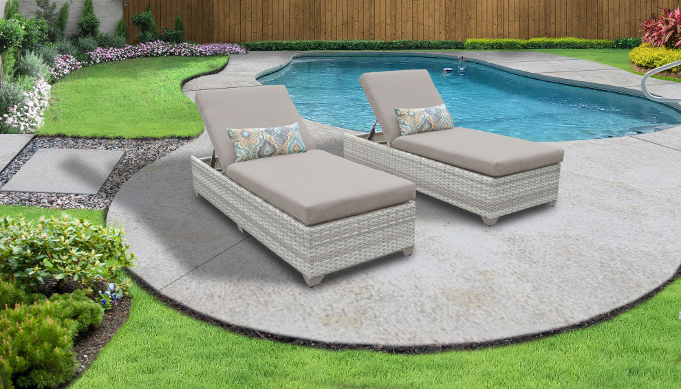 Fairmont Chaise Set of 2 Outdoor Wicker Patio Furniture
