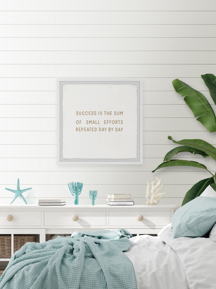 "Small Efforts" Framed Painting Print, 24x24