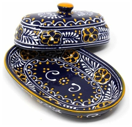 Encantada Handmade Butter Dish, Blue