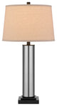 Garner 29" Height Black Glass and Metal Table Lam