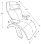 Human Touch PC-420 LIVE Perfect Chair Walnut Zero-Gravity Recliner Black Leather