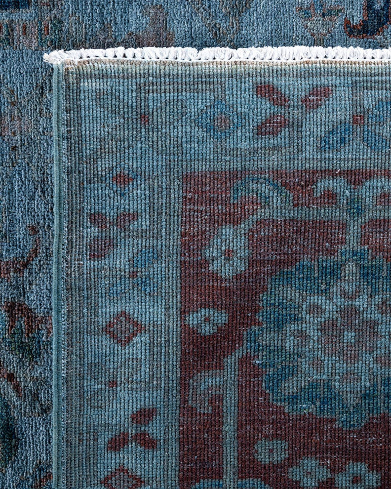 Overdyed, One-of-a-Kind Hand-Knotted Area Rug Gray, 9'0"x11'7"