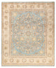 Eclectic, One-of-a-Kind Hand-Knotted Area Rug Light Blue, 8'0"x9'7"