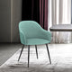 Pixie Fabric Dining Room Chair With Black Metal Legs, Teal