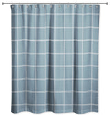 Linen Plaid 1 71x74 Shower Curtain