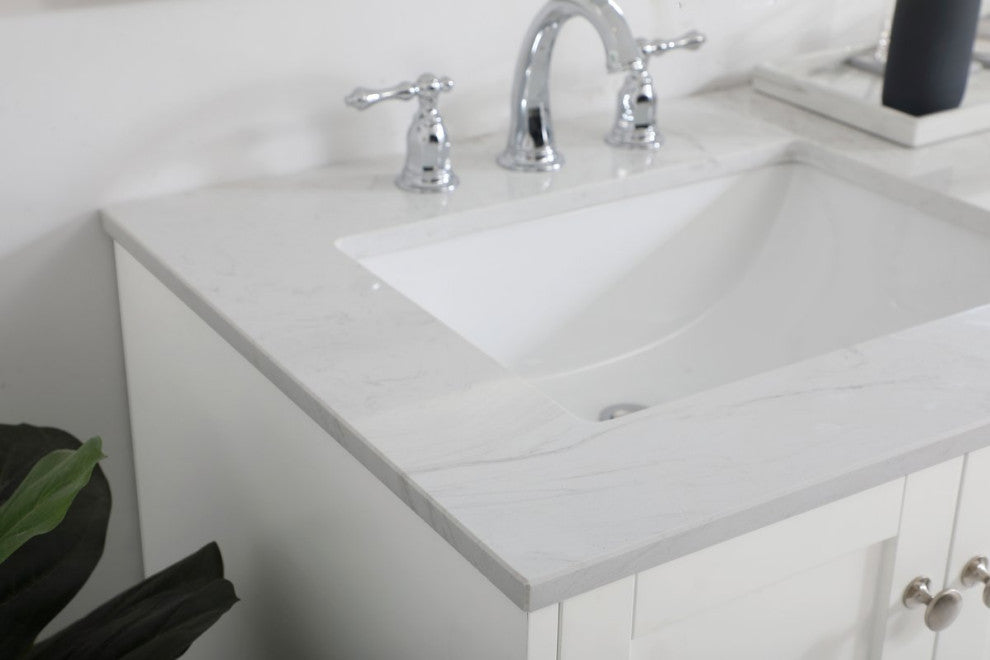 60" Double Bathroom Vanity, White