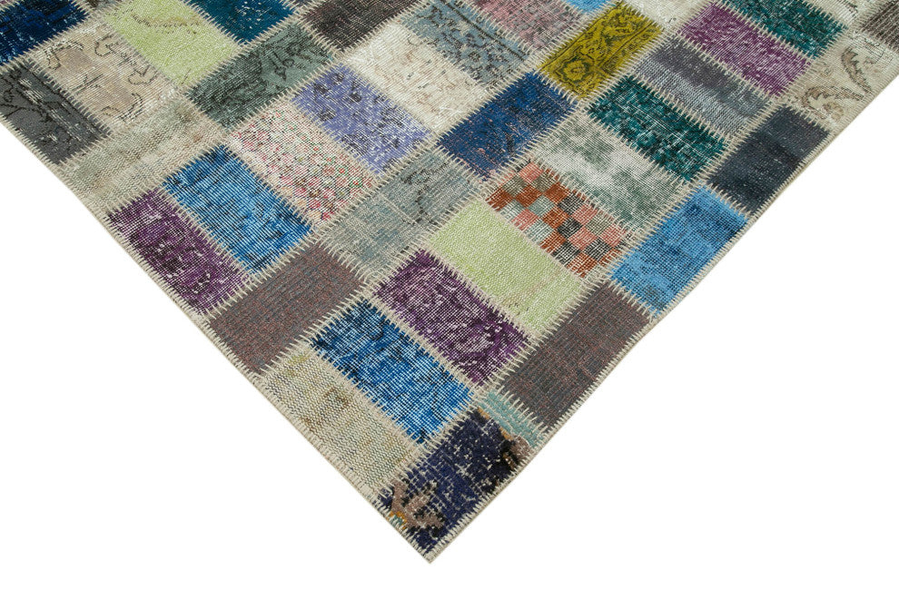 Rug N Carpet - Handwoven Anatolian 5' 7" x 7' 9" Vintage Patchwork Area Rug
