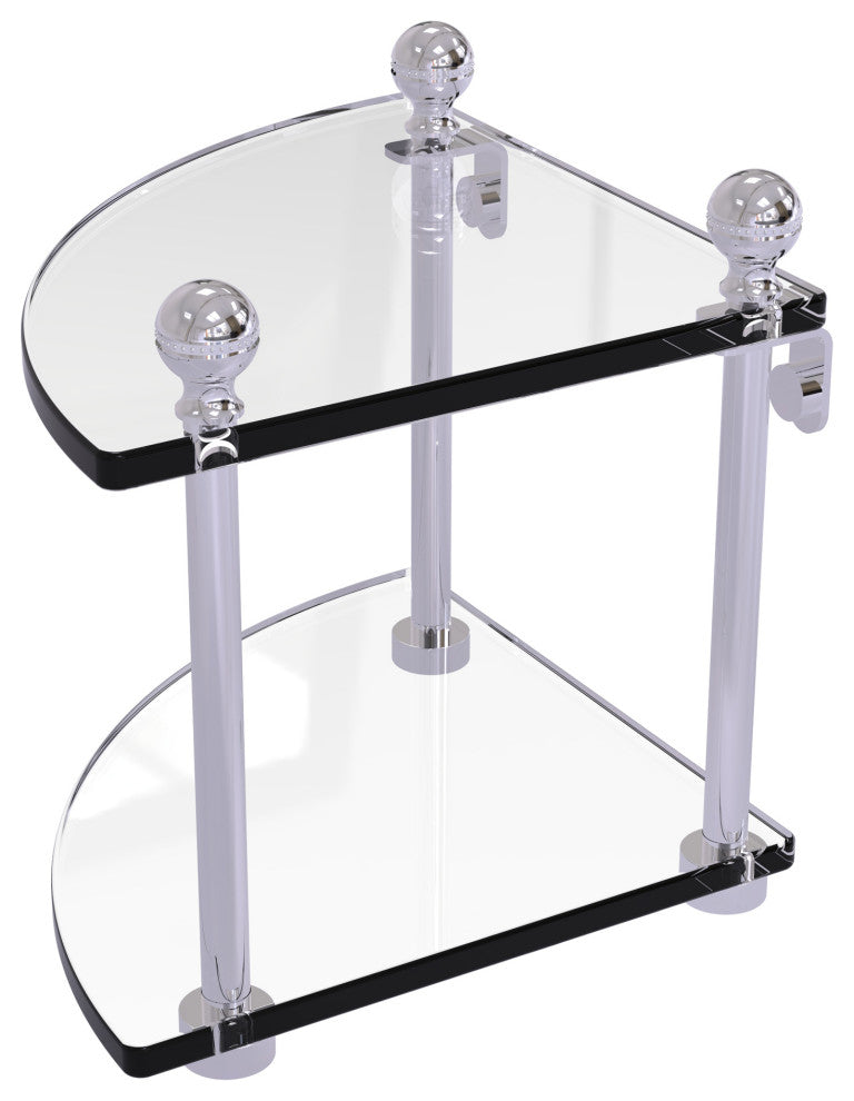 Allied Brass Mambo Collection 2 Tier Corner Glass Shelf