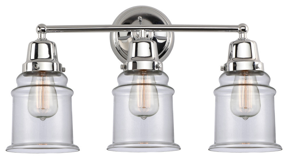 Innovations 623-3W-PC-G182 3-Light Bath Vanity Light, Polished Chrome