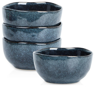 Stone Lain Mirella Stoneware Cereal Bowl Set of 4, Blue