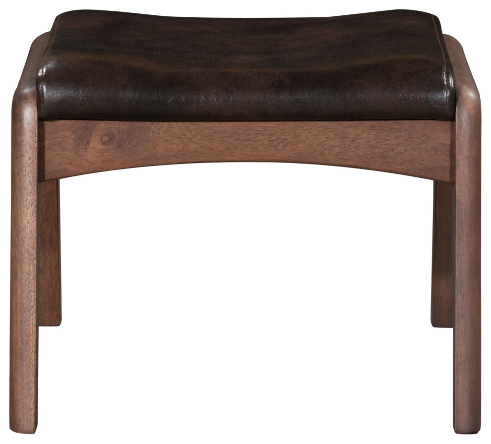 Bully Lounge Chair and Ottoman Brown