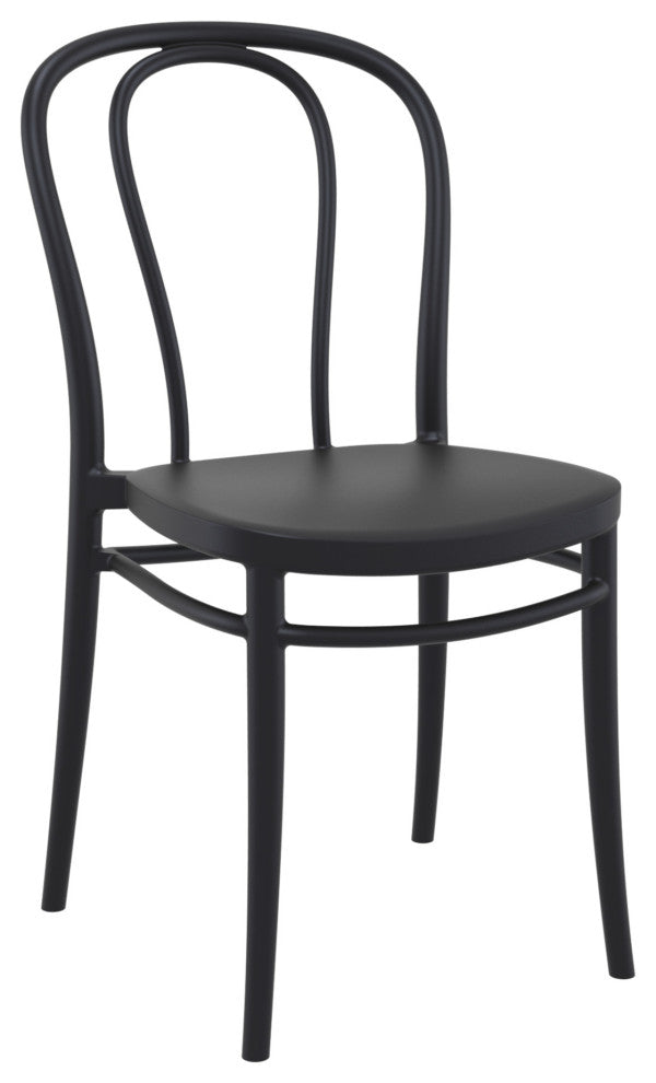 Victor Resin Outdoor Chair Black, Set of 2