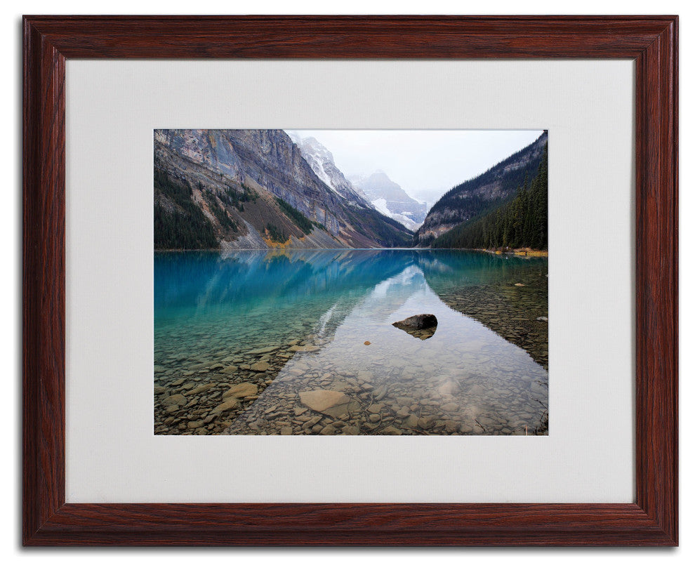 'Lake Louise' Matted Framed Canvas Art by Pierre Leclerc