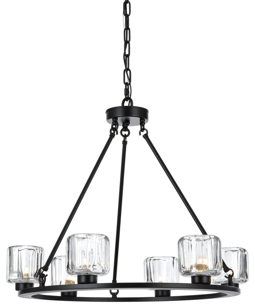 Home Living 26" Chandelier, Black