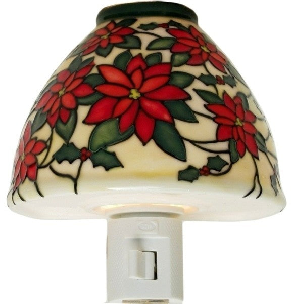 Translucent Porcelain Poinsettia Night Light