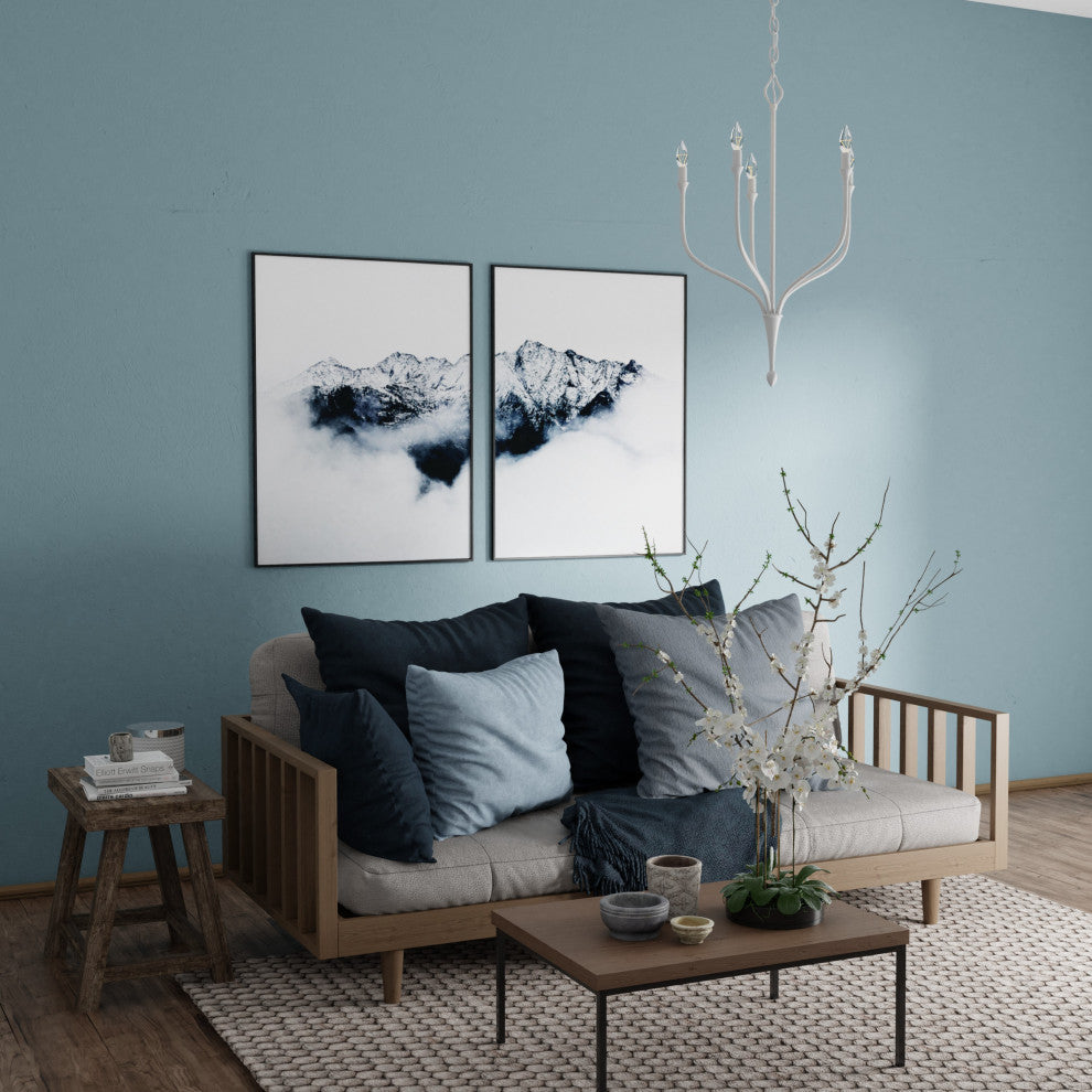 Rhodes 5-Light White Contemporary Statement Chandelier