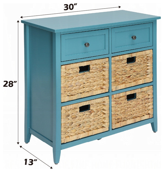Flavius 6-Drawer Accent Chest, Teal