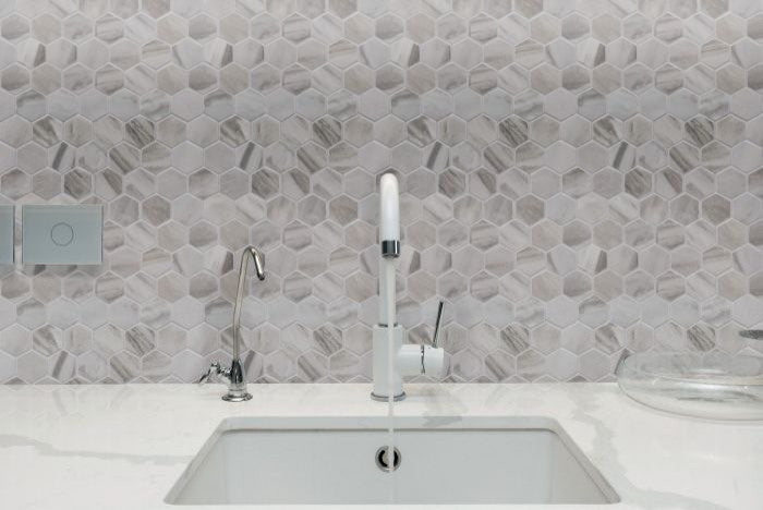 Eden Bardiglio 2X2 Hexagon Matte Porcelain Tile, (4x4 or 6x6) Max Order One Sample