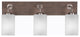 Oxbridge Bath Bar, Graphite & Painted Distressed Metal, 4" White Muslin