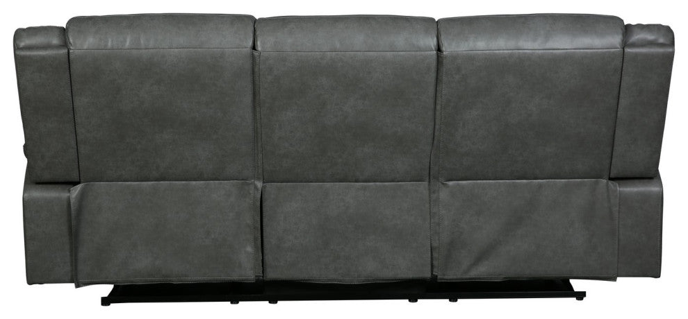 Arlington Leather Air Reclining Sofa Gray