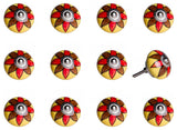 1.5" X 1.5" X 1.5" Ceramic Metal Multicolor 12 Pack Knob