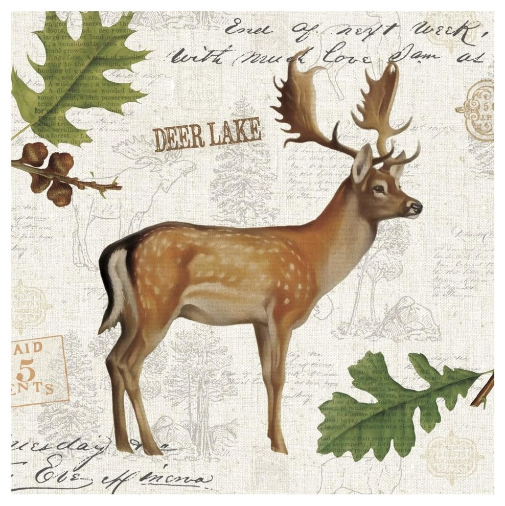 "Lodge Collage VII" Digital Paper Print by Katie Pertiet, 42"x42"