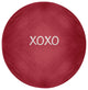 XOXO Valentines Chenille Rug, Brick, 5' Round