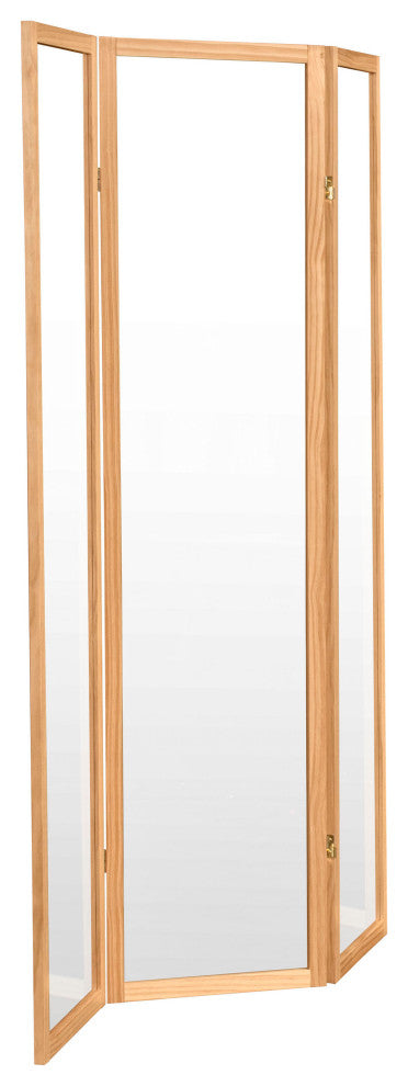 6' Tall Clear Screen Natural, 3 Panel