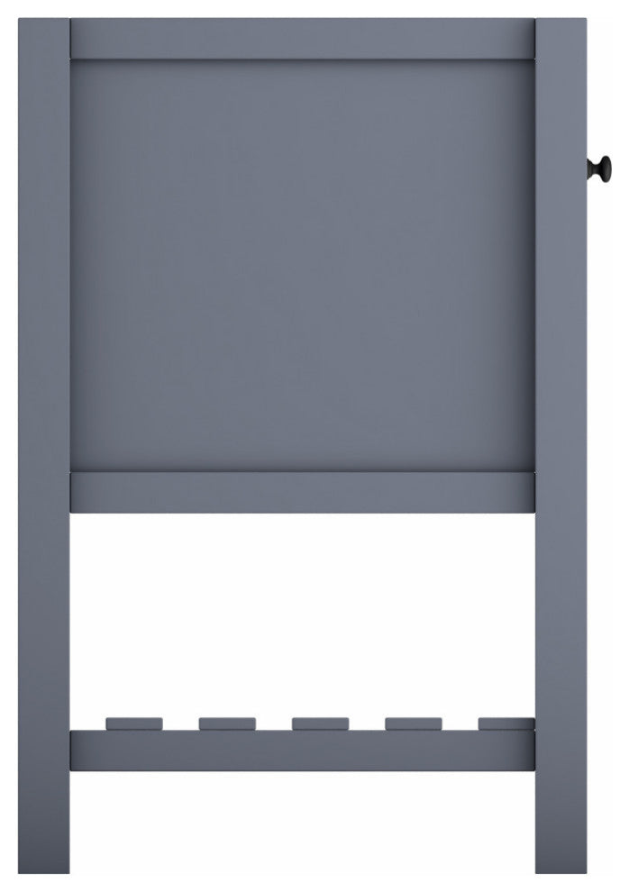 CastelloUSA Alicia 30" Freestanding Vanity, Base Only, Gray, Black Handles