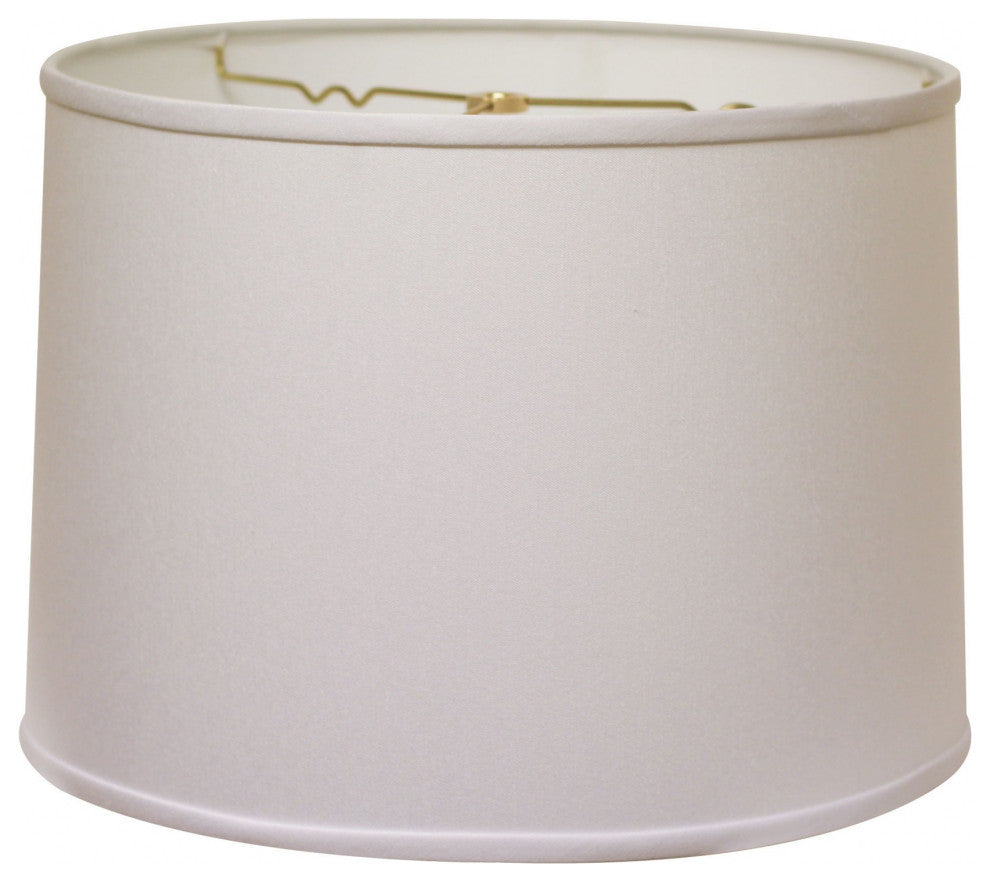 15" White Throwback Drum No Slub Lampshade