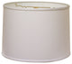 15" White Throwback Drum No Slub Lampshade