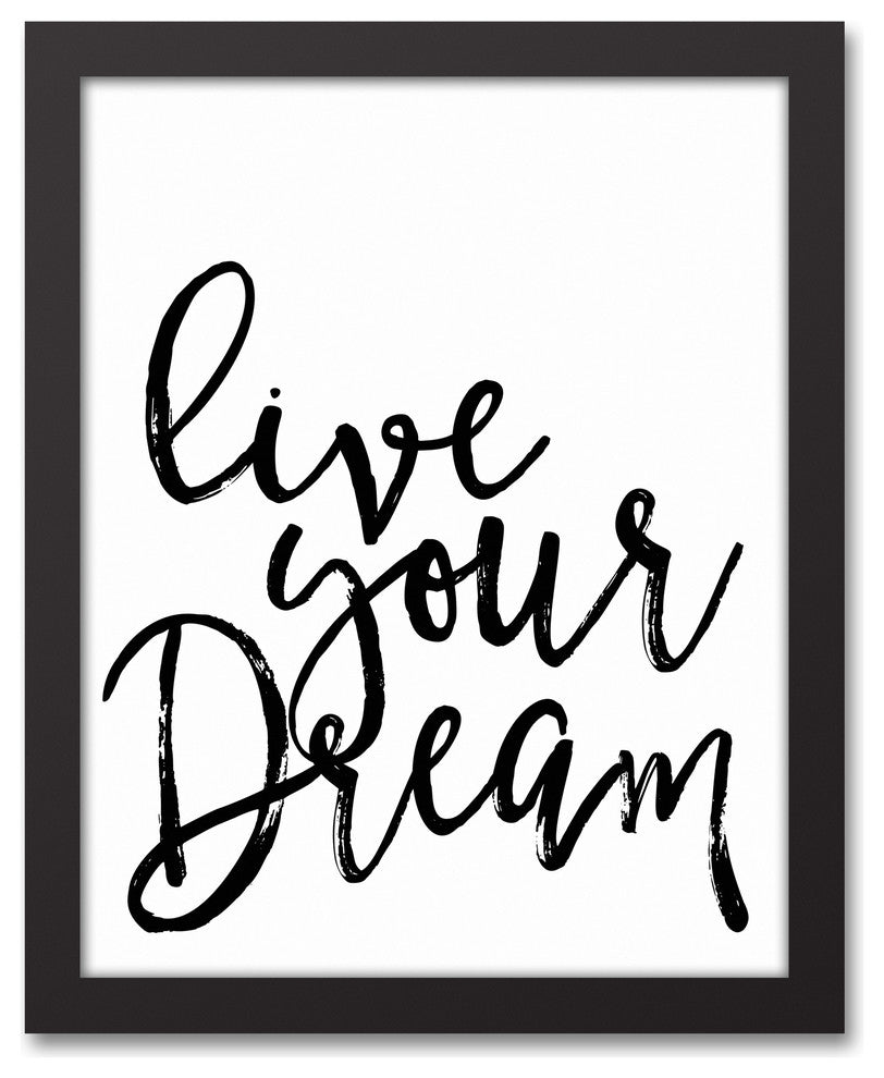 Live Your Dream 11x14 Black Framed Canvas