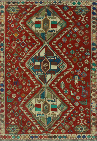 Fine Vintage Distressed Covyll Rust Rug