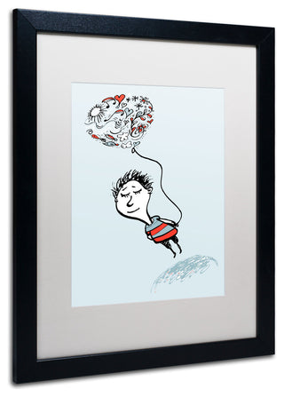 'Love Balloon' Matted Framed Canvas Art by Carla Martell