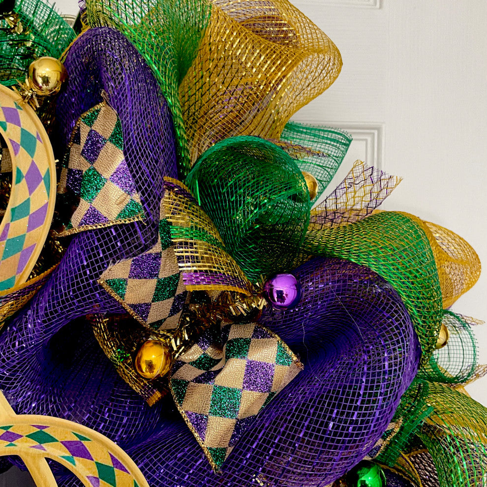 Mardi Gras All That Jazz Musical Note Wreath