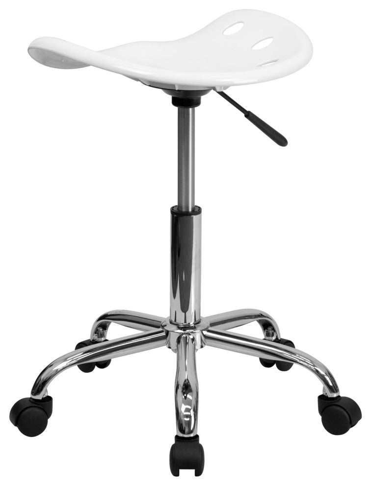 White Plastic Stool LF-214A-WHITE-GG
