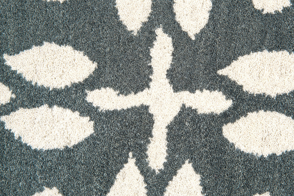 Rizzy Home Opus OP8231 Gray Print Area Rug, 8' Round