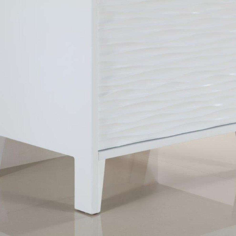 Alda Single-Sink Vanity, White, 24", White With White Carrara Top