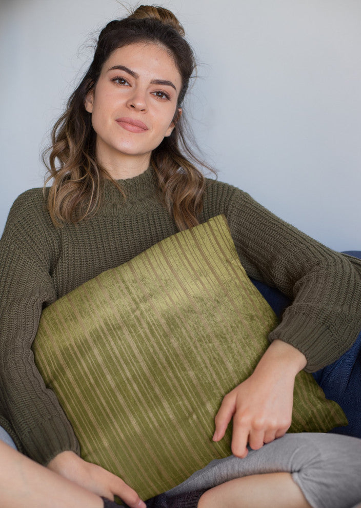 Wild Sage Green Gray and Cream Handmade Luxury Pillow, Green, Gray, Cream, Double Sided  20" X 36" King