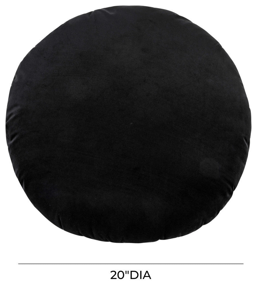 TOV Furniture Potter 20" Black Velvet Pillow
