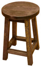 Barnwood Style Timber Peg Barstool, Early American, Counter Height