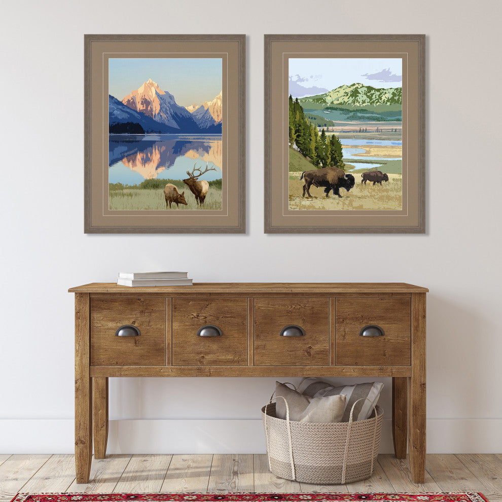 National Parks III, 2-Piece Set Framed Art