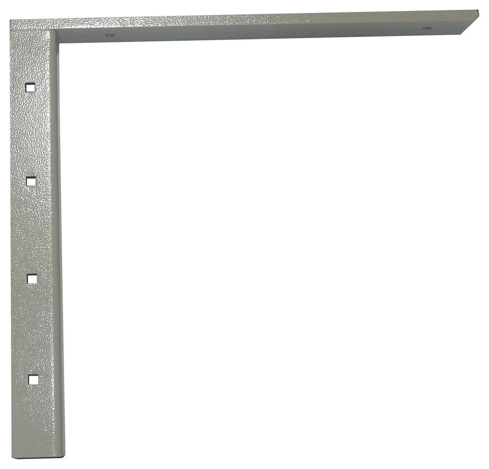 Concealed Flat 1" Brackets, Set of 2, White Powdercoat, 12"x12", Concealed Flat