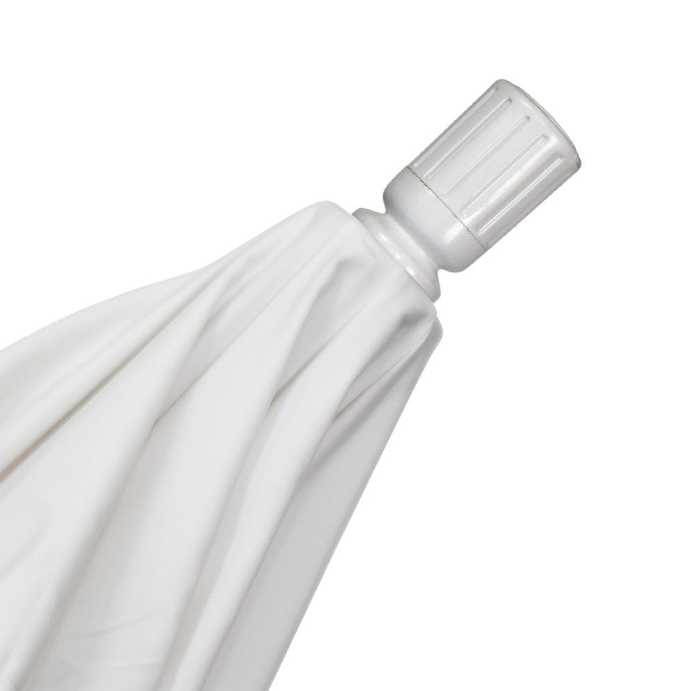 11' Aluminum Umbrella Collar Tilt Matted White, Sunflower Yellow