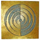 Gold Metal Swirl Spiral Wall Art, Modern Geometric Plaque