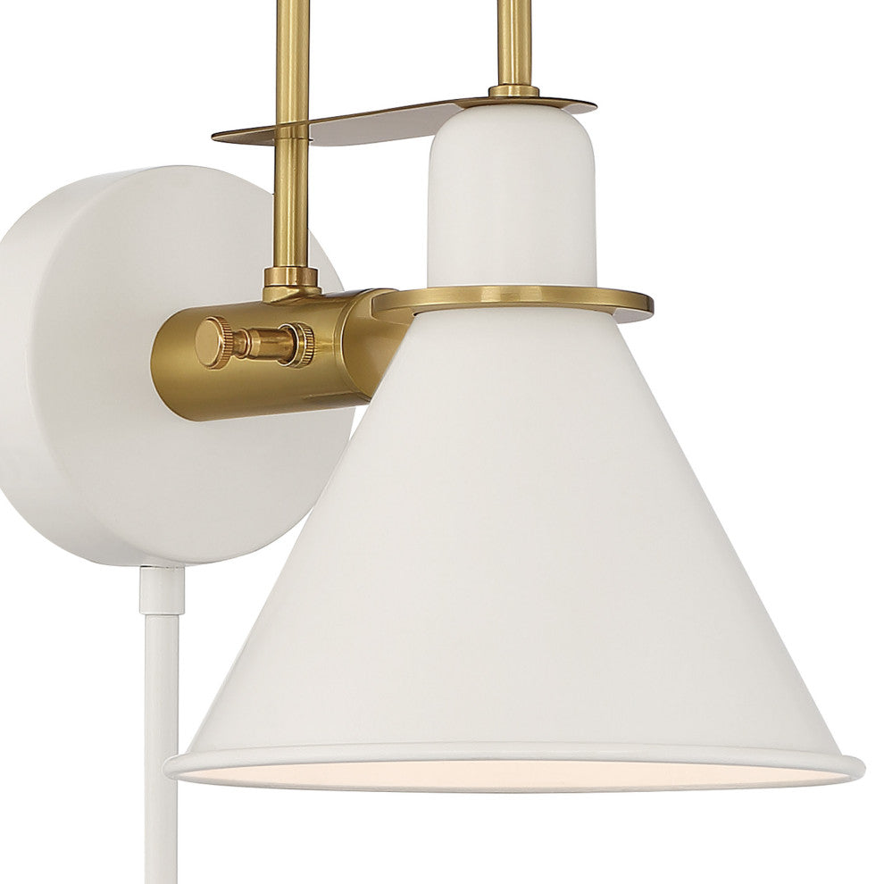 Crystorama Lighting Group MED-B5501 Medford 14" Tall Wall Sconce - White